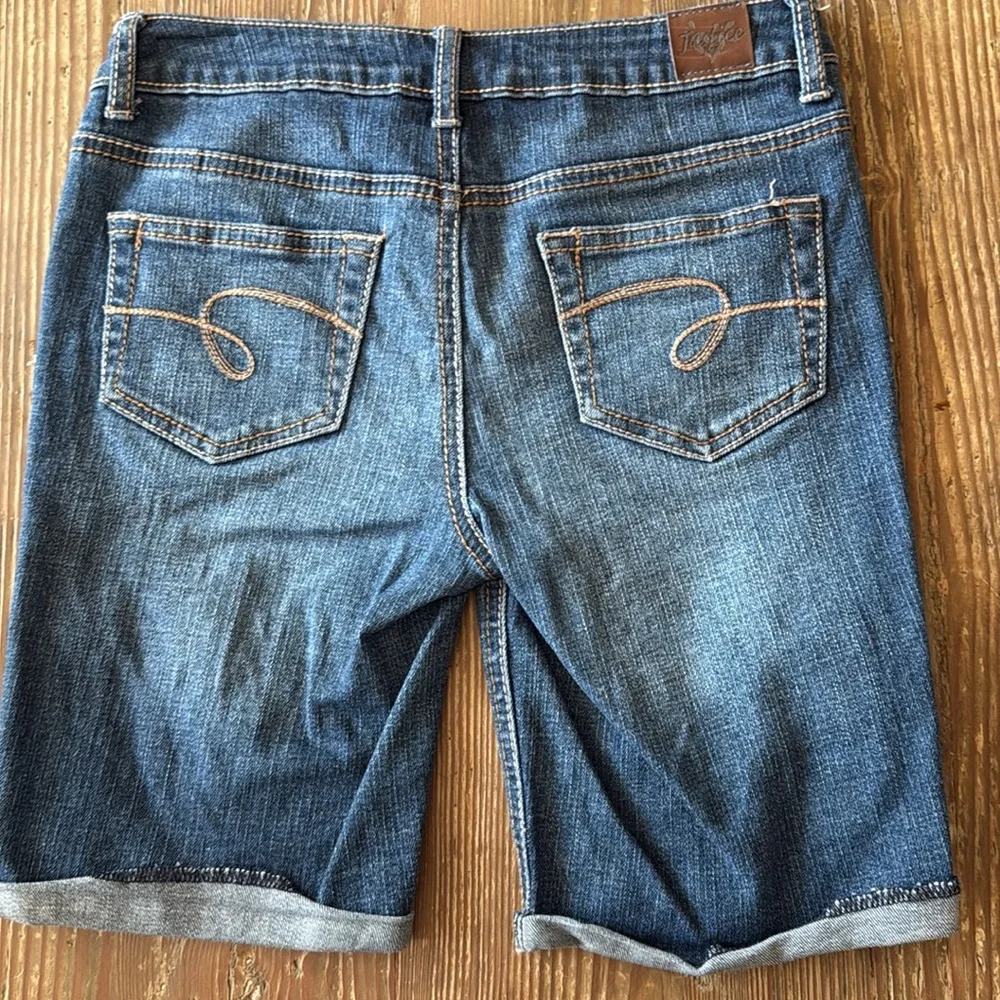 Justice Distressed denim Bermuda Shorts size 12R